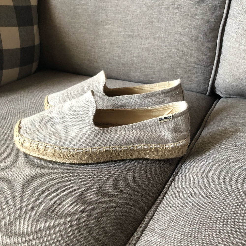Grey soludos espadrilles size 7.5